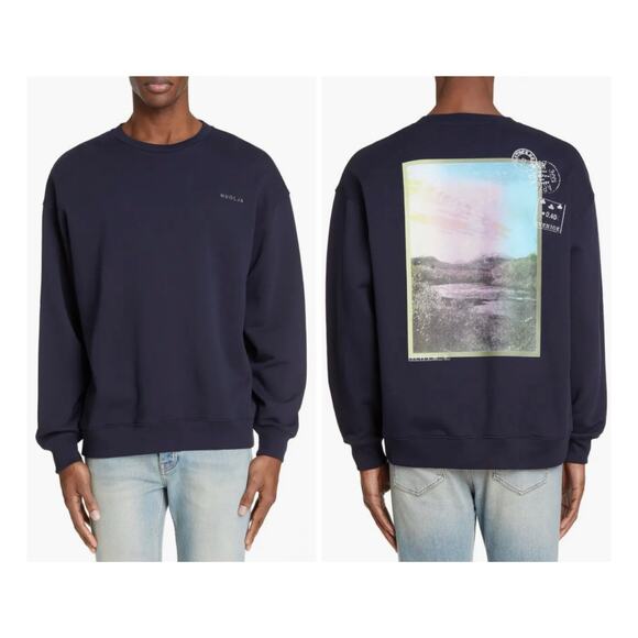 Acne Studios Nuolja Forba Sweden Graphic Printed Crewneck Sweatshirt - Small - Picture 11 of 11